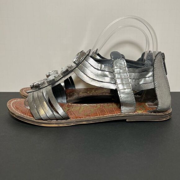 Womens SAM EDELMAN Galina Jewel Accented Gladiator Sandals / Size 6.5 - Picture 3 of 7